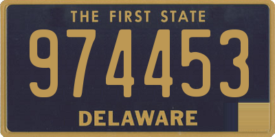 DE license plate 974453