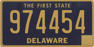 DE license plate 974454