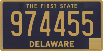 DE license plate 974455