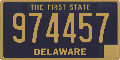 DE license plate 974457