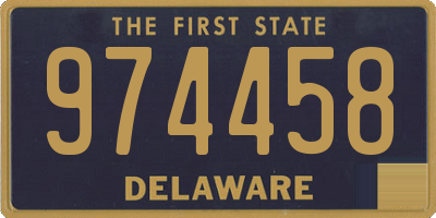 DE license plate 974458