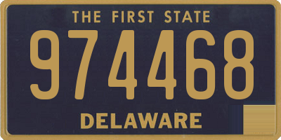 DE license plate 974468