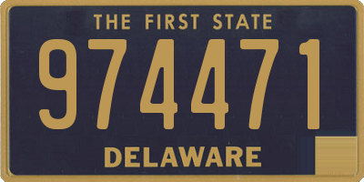 DE license plate 974471