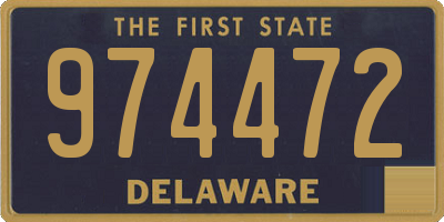 DE license plate 974472