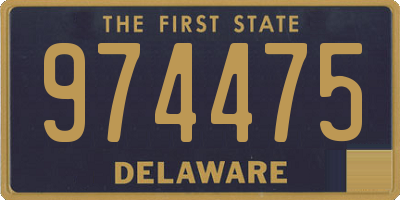 DE license plate 974475