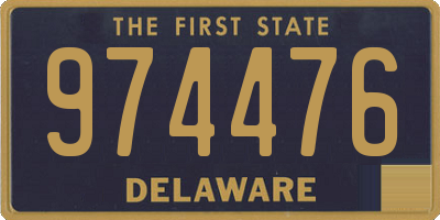 DE license plate 974476