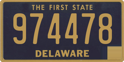 DE license plate 974478