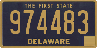 DE license plate 974483