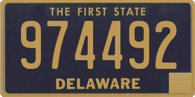 DE license plate 974492