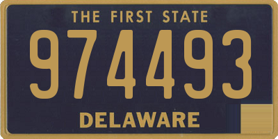 DE license plate 974493