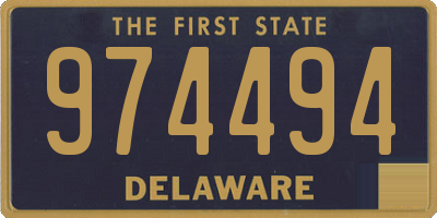 DE license plate 974494