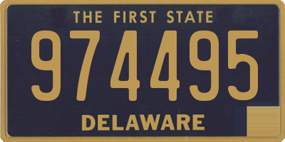 DE license plate 974495