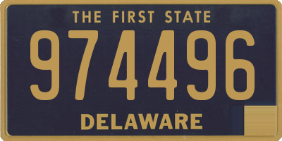 DE license plate 974496