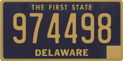 DE license plate 974498