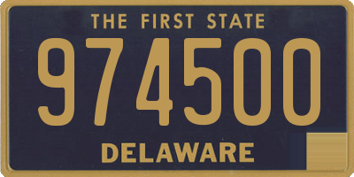 DE license plate 974500