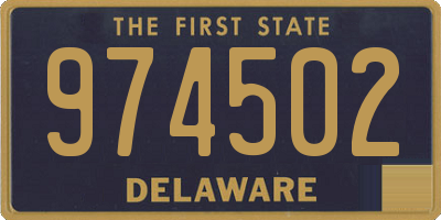 DE license plate 974502