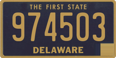 DE license plate 974503