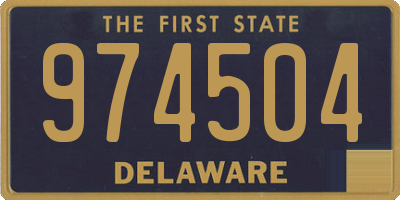 DE license plate 974504