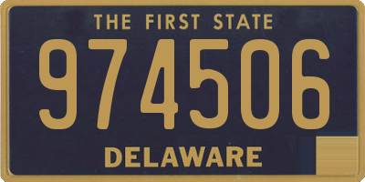 DE license plate 974506