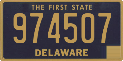 DE license plate 974507