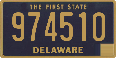 DE license plate 974510