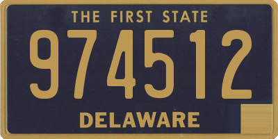 DE license plate 974512