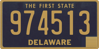 DE license plate 974513