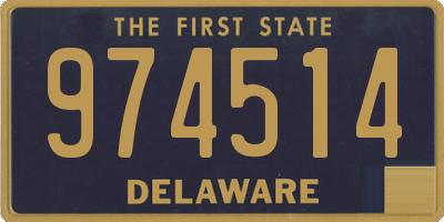 DE license plate 974514