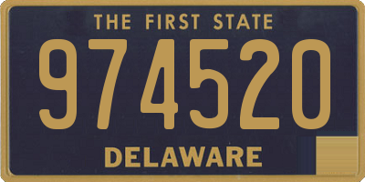 DE license plate 974520