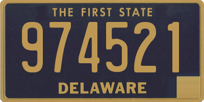 DE license plate 974521