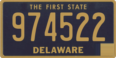 DE license plate 974522