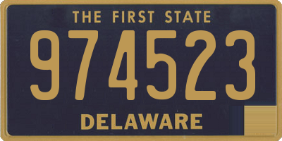 DE license plate 974523