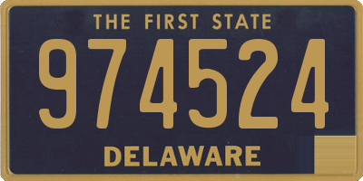 DE license plate 974524