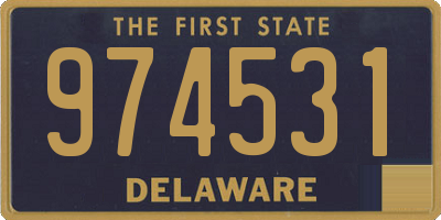 DE license plate 974531