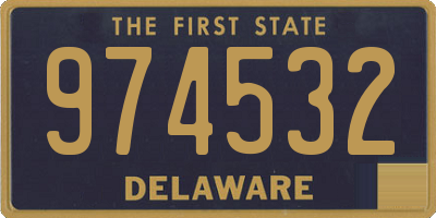 DE license plate 974532