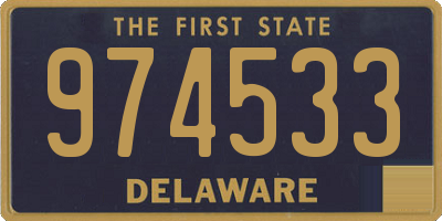 DE license plate 974533