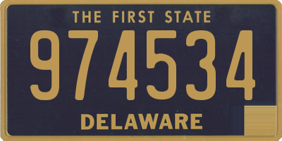 DE license plate 974534