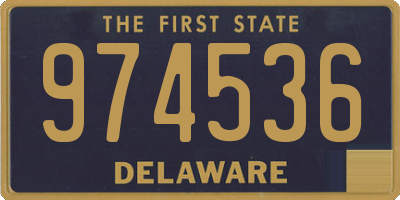 DE license plate 974536