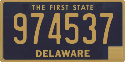 DE license plate 974537