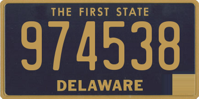 DE license plate 974538