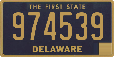 DE license plate 974539