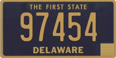 DE license plate 97454