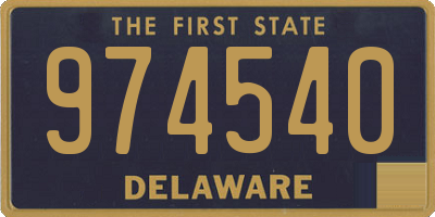 DE license plate 974540