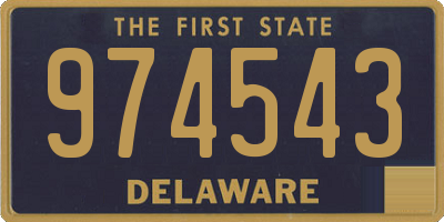 DE license plate 974543