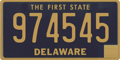 DE license plate 974545