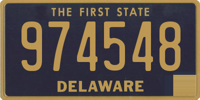 DE license plate 974548