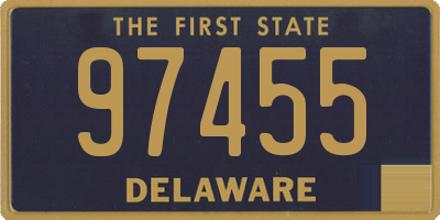DE license plate 97455