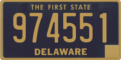 DE license plate 974551