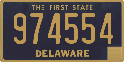 DE license plate 974554