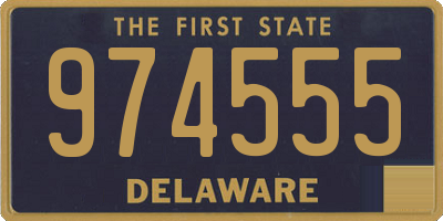 DE license plate 974555